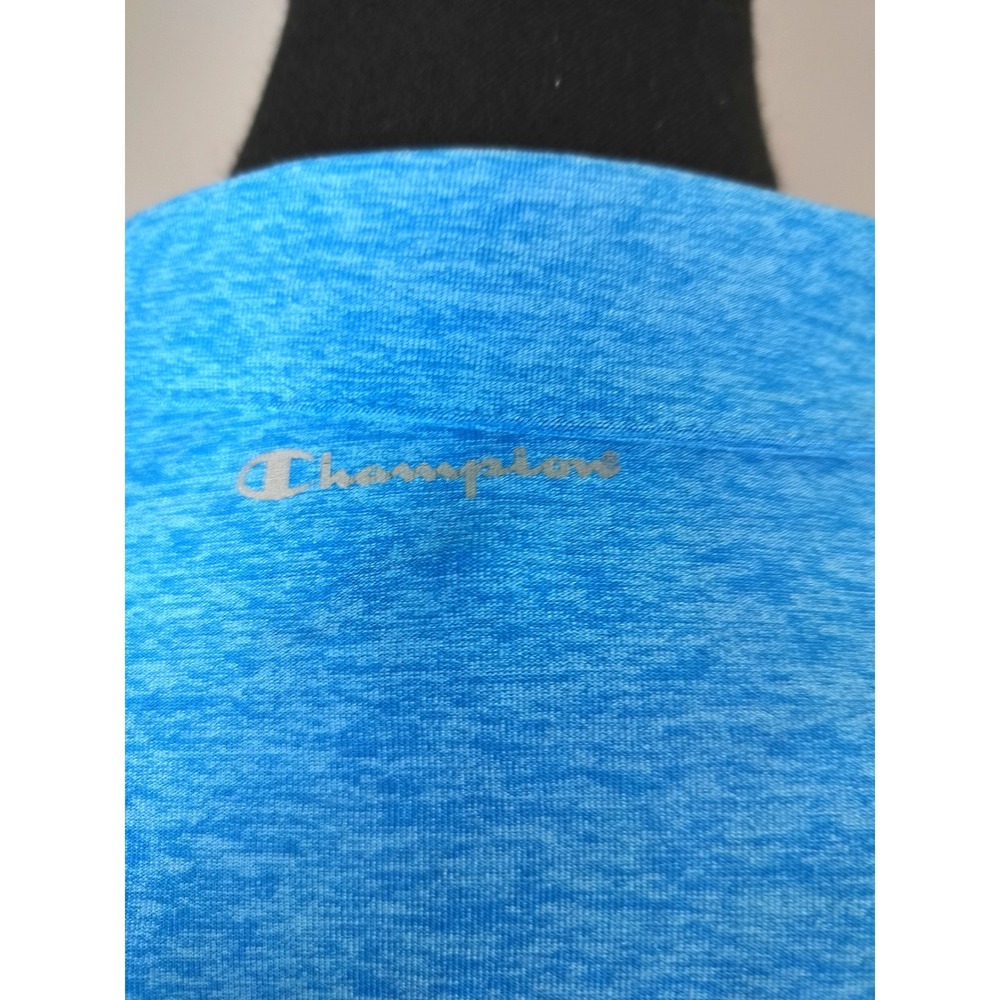 Champion Full Zip Spring Jacket Light Sweater Size XL Blue Pink Trim Thumbholes - Picture 3 of 7